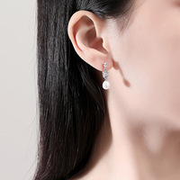 Daidan conjuntos de joyería de plata esterlina perlas naturales Cz collar perla elegante conjunto de joyería para mujer