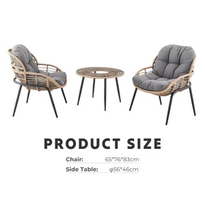 Ensemble <span class=keywords><strong>de</strong></span> chaises <span class=keywords><strong>de</strong></span> salle <span class=keywords><strong>à</strong></span> manger d'extérieur en rotin moderne, <span class=keywords><strong>prix</strong></span> d'usine, pour <span class=keywords><strong>jardin</strong></span>, hôtel, cour - Product Image 2