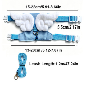 Harnais et laisse pour furets Angel Wing, harnais de promenade réglable de type gilet pour petits animaux - Product Image 5