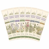 Custom Artisan Stick Packaging Tear Notch Cream Purple Lavender Cottage English Instant Coffee Sachet Bags for Tea Room Brand