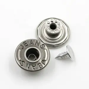 Konfeksiyon düzeltir yüksek kalite fabrika doğrudan jean düğmesi logo düğmeleri kot için düşük fiyat metal