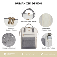Sac à dos LOVEVOOK 2025 tendance pour ordinateur portable 15,6-17 pouces, grand sac de travail avec port de chargement USB pour femmes, hommes, université, école, affaires
