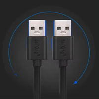 Pabrik OEM 1m 2m 3meter 5m kabel ponsel tembaga 2428 Awg USB 3.0 Am ke Am tipe a laki-laki ke laki-laki Data pengisi daya Cepat kabel USB