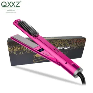 Professional hair straightener nano ceramic hair straightener active wire nano flat iron hair straightener comb for sale