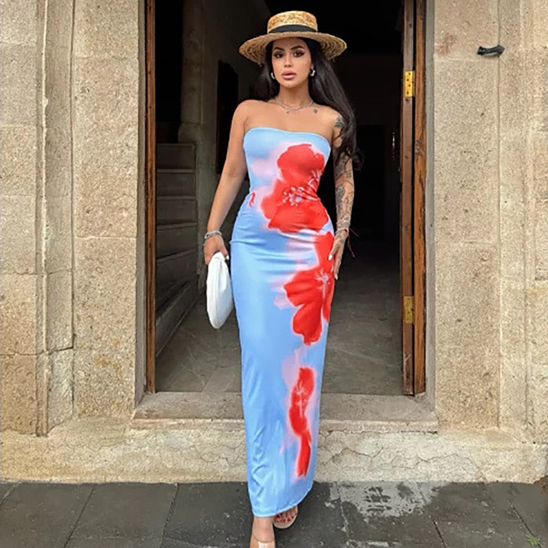 slim fit dress slacks Pink Bodycon Maxi Dress main image 0