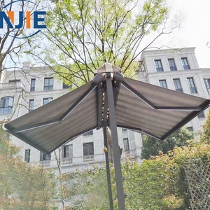 Trung Quốc Nhà sản xuất mới nhất 20x20ft cơ giới miễn phí vận đứng đôi bên sang trọng khung nhôm Patio có thể thu vào mái hiên - Product Image 6