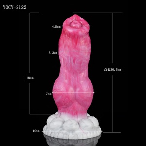 ของเล่นทางเพศสำหรับผู้ใหญ่ รูปทรงสุนัข ยี่ห้อ YOCY พร้อมจุกซิลิโคนขนาดใหญ่และถ้วยดูดสุญญากาศ สำหรับการสอดใส่ทางทวารหนัก เหมาะสำหรับผู้หญิง ใช้สำหรับการสำเร็จความใคร่ด้วยตนเอง มีจำหน่ายในร้านเซ็กส์ช็อป - Product Image 6
