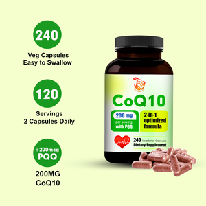 Healthcare Supplement CoQ 10 Capsules with Coenzyme Q10 Dietary Supplement Support Heart Vascular Health Energy Support Capsules - Product Image 4