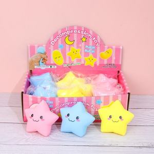 Juguetes de Goma Suave con Forma de Luna y Estrella, Juguetes Sensoriales Antiestrés de Rebote Lento para Todas las Edades, Regalos - Product Image 1