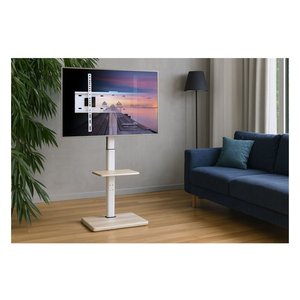 Soporte para monitor TV de suelo (40 Kg) VESA 600 x 400 Blanco y Madera ICA TR59 - Product Image 5
