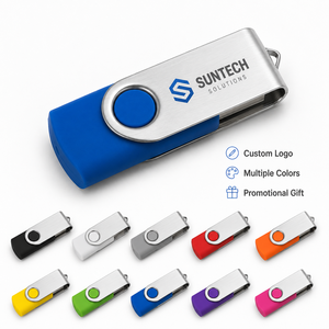 360 Rotating USB Flash Drive Swivel Metal <b>Cover</b> Custom Logo Keychain Memory Stick Colorful Data Storage Bulk Wholesale - Product Image 1