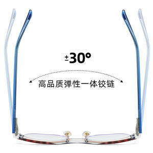 กรอบแว่นตาทรงรี รุ่น 87265 ป้องกันแสงสีฟ้า ดีไซน์ขาแว่นโลหะแบบสปริง สำหรับทั้งชายและหญิง - Product Image 4