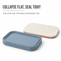 Bols pliables en silicone de qualité alimentaire - Design contemporain, compatibles lave-vaisselle, non toxiques, portables pour la rentrée scolaire et les fêtes