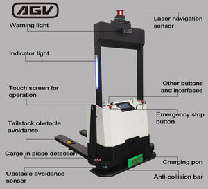 Factory AMR Robot 1,3 m/<span class=keywords><strong>s</strong></span> Velocidad de marcha <span class=keywords><strong>AGV</strong></span> Robot Carretilla elevadora láser <span class=keywords><strong>AGV</strong></span> para manejo de materiales industriales - Product Image 5