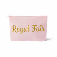 Sac de rangement cosmétique en toile à fermeture éclair de grande capacité Royal Fair pour femmes, léger, pliable, écologique, idéal pour les voyages