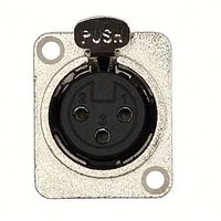 Conector XLR hembra de 3 pines para montaje en panel de pared, conector XLR de 3 vías, toma hembra XLR de 3 pines, toma hembra XLR para montaje en panel