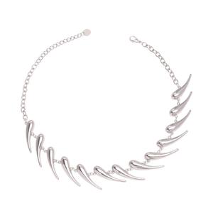 Collar con Colgante de Lágrima con Puntas Estilo Europeo Americano, Aleación de Zinc, Joyería de Moda para Mujer, Color Blanco K X4 X742 - Product Image 5