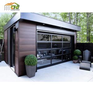 CHI cina fornitore di vetro insonorizzato porte da Garage in alluminio all'ingrosso Villa a vista piena porta del Garage in vetro trasparente - Product Image 3