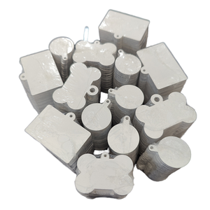 チタニウムスチールタグペンダント金属ペットリスト広告ギフトネックレスレタリングステンレススチール犬タグ猫のペットタグ - Product Image 1