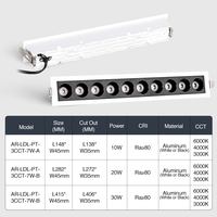 Downlight LED Empotrable en Techo de Aluminio Fundido a Presión, Blanco, 10W 20W 30W, para Hogar, Oficina y Tienda