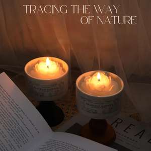 Juego de Velas Aromáticas de Lujo con <span class=keywords><strong>Cera</strong></span> de Soya, Velas Sólidas Perfumadas Creativas para <span class=keywords><strong>el</strong></span> Hogar con Base de Madera y Cerámica de Alta Gama - Product Image 4