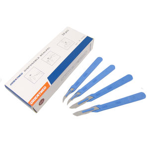 Pisau bedah baja antikarat gagang plastik pisau bedah sekali pakai asli - Product Image 4