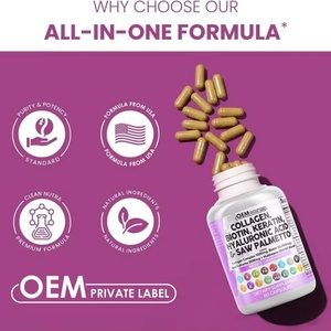 90 Píldoras de Colágeno para Cabello y Piel, 1000mg de Biotina, 10000mcg de Queratina, Saw Palmetto, Ácido Hialurónico, Bloqueador de DHT con Vitamina E y Ácido Fólico - Product Image 4