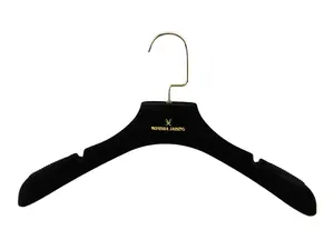 YY0784 nueva premium negro de terciopelo flocado Suspensión de vestido de boda de suspensión para la tienda