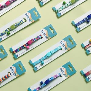 다양한 패턴 애완 동물 고양이 질식 방지 칼라 조정 가능한 고양이 강아지 나일론 칼라 - Product Image 2