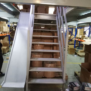 Mezzanine industri kustom, <span class=keywords><strong>Platform</strong></span> penyimpanan gudang baja dengan desain tangga terintegrasi - Product Image 5
