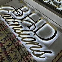Letras Retroiluminadas LED 3D Personalizadas de Acero Inoxidable, 12V, Regulables, Doradas, Acrílicas Espejo, Metálicas, IP65 Impermeables