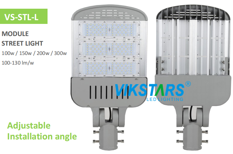 Bridge 2700K LED Street Light Outdoor 100W 112 LEDs 540*315*80mm