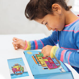 Montessori Arca de Noé de Madera <span class=keywords><strong>para</strong></span> Bebé, Juego de Rompecabezas Educativo de Pensamiento Lógico, Juguetes Clásicos de Verano <span class=keywords><strong>para</strong></span> Niños y Niñas - Product Image 4