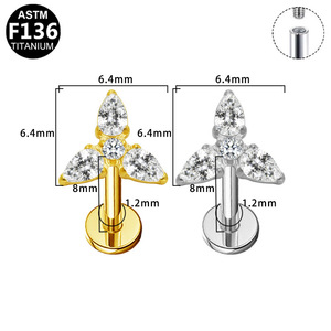 G23 <b>Titanium</b> <b>Stud</b> Earrings Triangular Cut Diamond Geometric Shape Everyday Wear ASTM F136 <b>Titanium</b> - Product Image 5