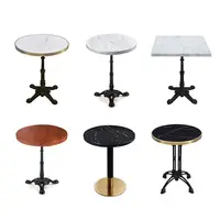Modern Dining Round Marble Wood Cafe Restaurant Tables and Chairs for Events