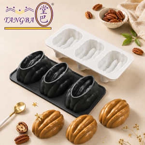 Molde de silicona 3D TANGBA para hornear, con forma de nuez pecana, para mousse, velas aromáticas, fabricación de jabón artesanal, grado alimenticio FDA, engrosado, venta al por mayor - Product Image 1