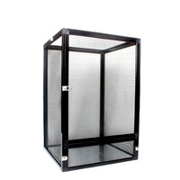 360 °   Terrarium multi-reptiles pliable panoramique, cage pour gecko à crête, ventilation supérieure, alimentation facile, montage simple