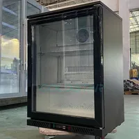 Réfrigérateur à boissons 124L à poser au sol, à température unique, avec refroidissement par air, porte vitrée, thermostat intelligent et contrôle par application, réglable