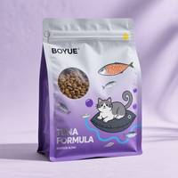 Sachet Doypack en aluminium laminé grande capacité 1kg 2kg avec poignée pour aliments pour animaux de compagnie, croquettes pour chiens et chats, emballage en vrac