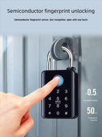 Nouvelle Arrivée - Alarme Intelligente Biométrique - Application Tuya - WiFi - Mot de Passe par Empreinte Digitale - Alliage de Zinc - IP66 - Cadenas Étanche