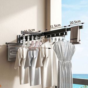 Indoor Rotating Expandable Bathroom White Steel Foldable Laundry Clothes Rod Hanger <b>Hook</b> <b>Pole</b> Rack for Clothes White Hanger Shop - Product Image 5