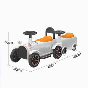 Venta caliente doble asiento niños tren eléctrico de carga niño bebé puede sentarse coches con cubo de <span class=keywords><strong>arrastre</strong></span> - Product Image 1