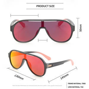 Marca de diseñador Tr90 Gafas de Sol de una pieza Avation Moda Estilo europeo y americano Gafas de sol polarizadas deslumbrantes - Product Image 3