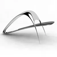 Spiegel-Edelstahl-Design Rückenlehne Kunst-Freizeitstuhl