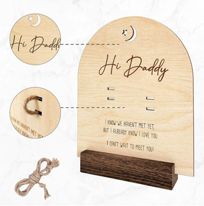<span class=keywords><strong>Annonce</strong></span> de <span class=keywords><strong>grossesse</strong></span> surprise pour bébé 2025, test de <span class=keywords><strong>grossesse</strong></span>, souvenir en bois, livraison directe - Product Image 6
