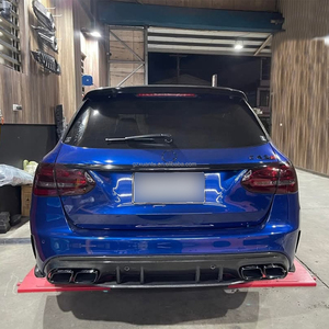 Aileron supérieur en fibre de carbone W205 pour Mercedes Benz Classe C Estate Wagon C43 C205 Kit de carrosserie Aileron de toit Aile arrière 2015-2021 - Product Image 6