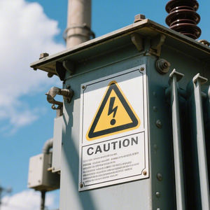 Étiquettes de gravure thermique Traffolyte de rétrécissement de valve d'avertissement de fil industriel étiquettes de panneau de signe d'ABS électrique étiquettes auto-adhésives de Traffolyte de PVC - Product Image 3