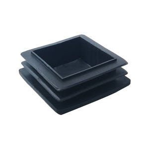 Tapón interior cuadrado de plástico negro de 40x40 mm para tubos de camas y muebles metálicos - Product Image 3