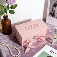 Boîte cadeau pliable élégante sur mesure pour bijoux, parfum, rouge à lèvres, savon, fleurs, emballage écologique pliable pour l'expédition
