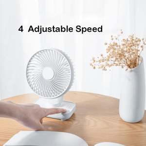 พัดลมมินิแบบพกพา 4000Mah ปรับพัดลมตั้งโต๊ะ 4 ความเร็วลม Mute <span class=keywords><strong>Air</strong></span> Coolers ชาร์จสําหรับ Office โฮมสก์ท็อปสํานักงาน - Product Image 2